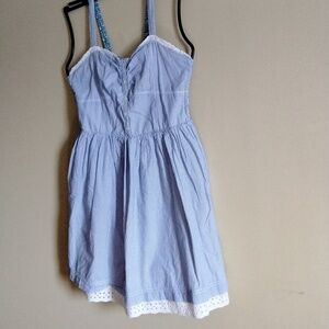 Cherokee Blue and White Striped Kids Dress